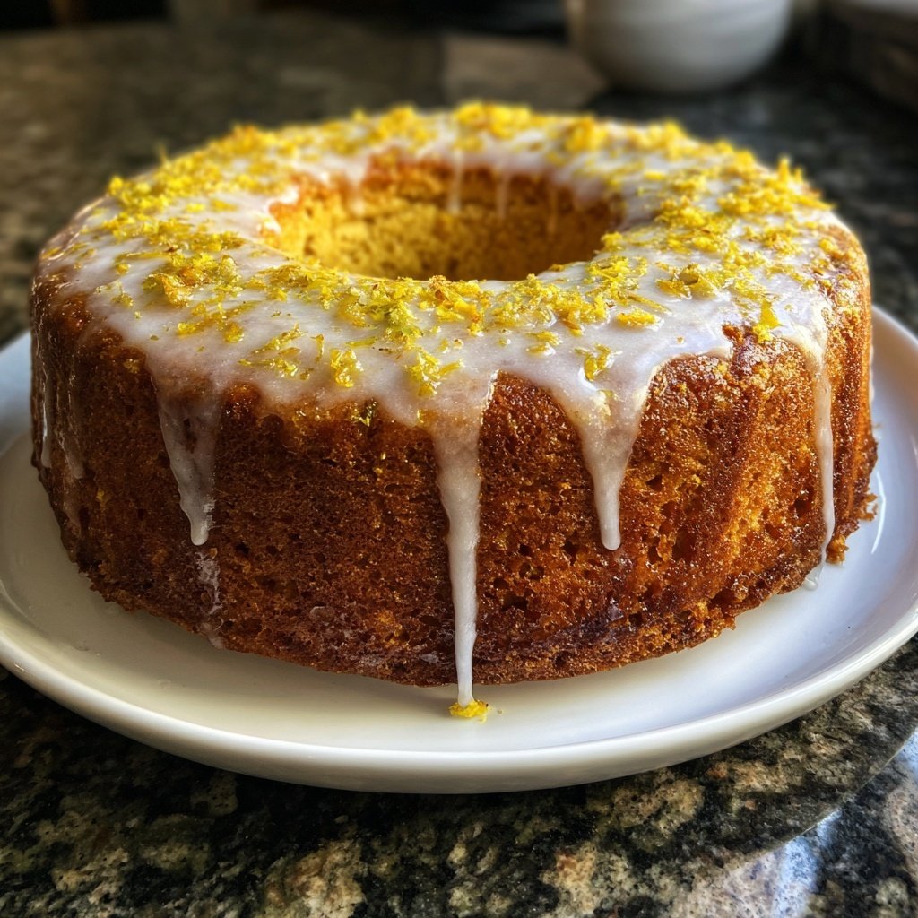 Zitronenkuchen mit Zitronenabrieb