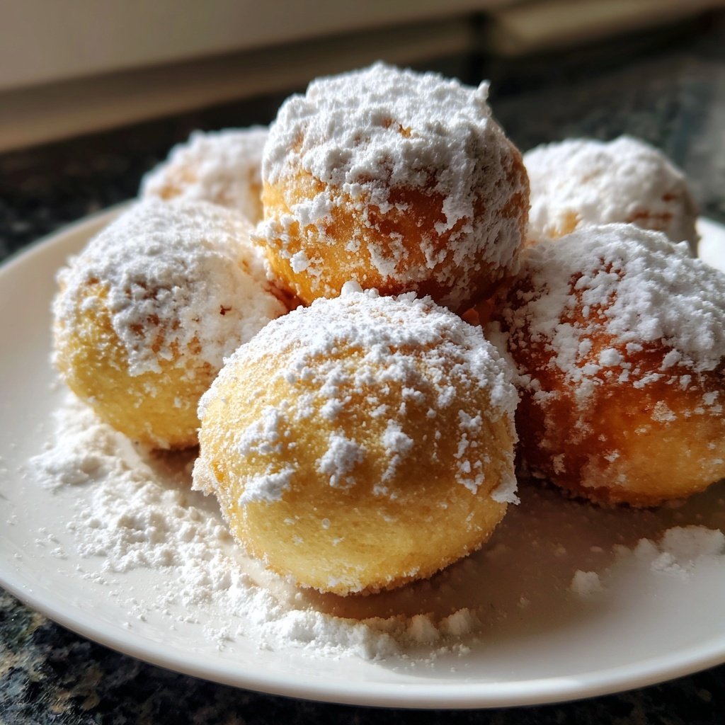 Quarkbällchen mit Joghurtteig