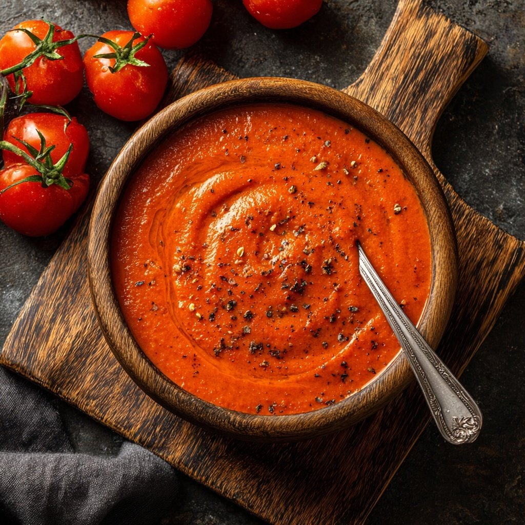 Tomatensuppe mit Sahne