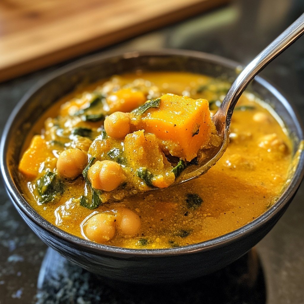 Curry mit Kürbis und Kichererbsen