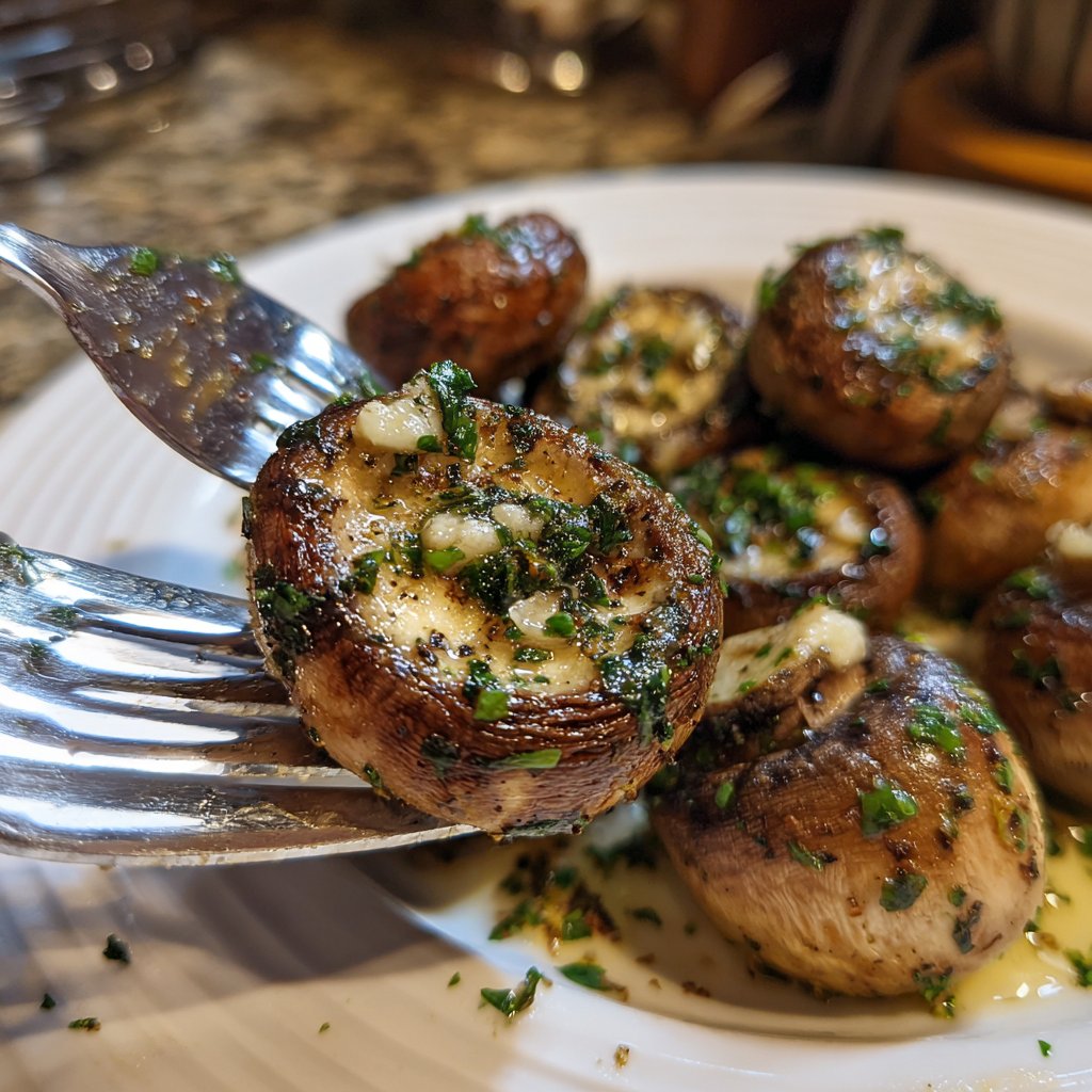 Gegrillte Champignons Mit Knoblauch