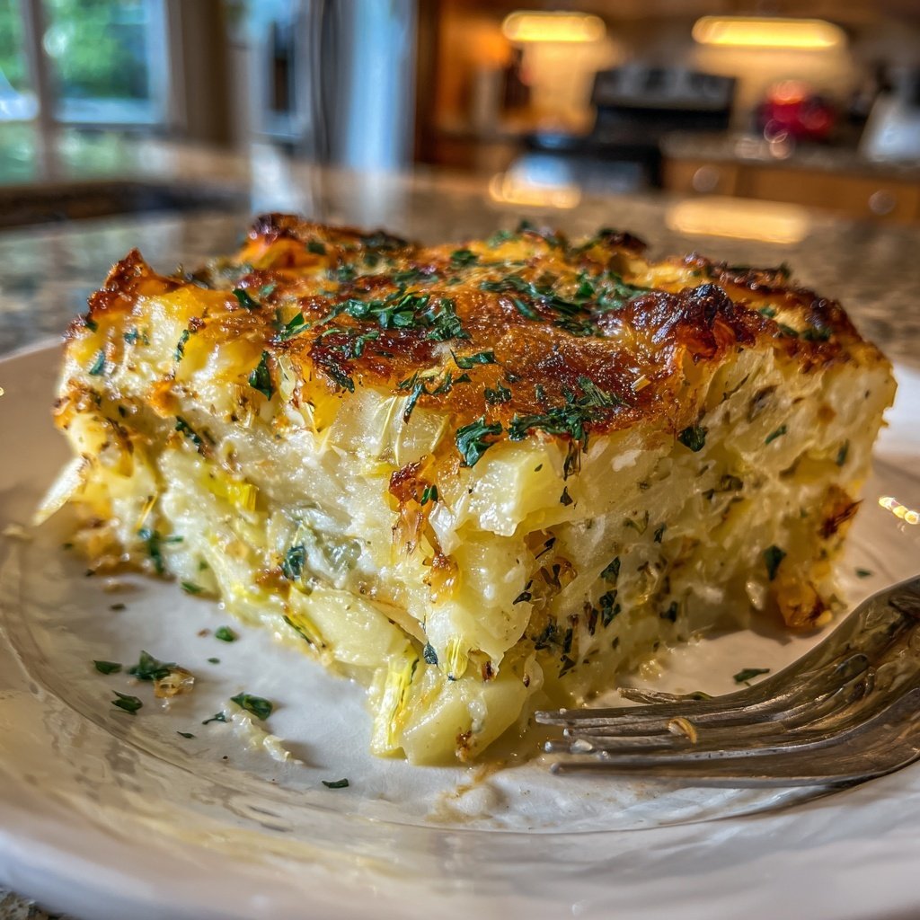 Kartoffelauflauf mit Lauch