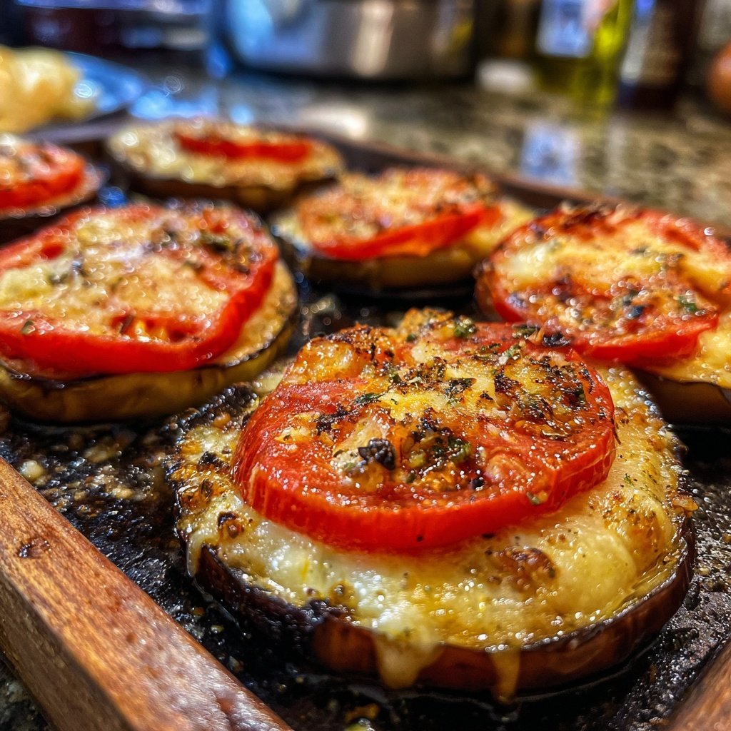 Kalorienarme Ofen Aubergine Mit Tomaten