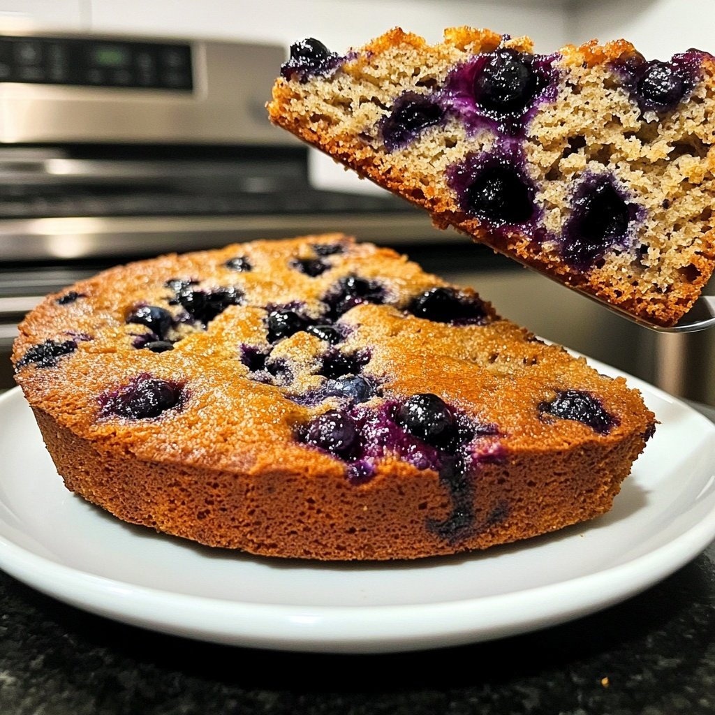 Bananenbrot mit Blaubeeren